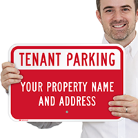 Personalized Reserved For Tenant Parking Sign