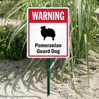 Warning Pomeranian Guard Dog LawnBoss™ Signs