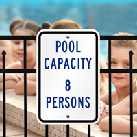 Pool Capacity __ Persons Signs