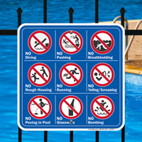 Pool Rules Symbol Sign