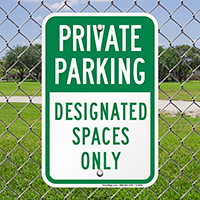 Designated Fire Lane Area,Reserved Parking Sign