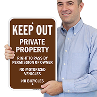 Private Property Keep Out Sign