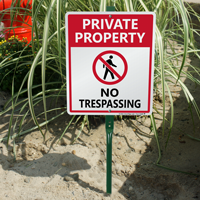 Private Property No Trespassing Sign