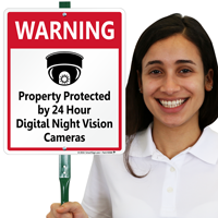 Property Protected By Night Vision Cameras Sign