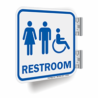 Unisex And Handicap Restroom Symbol Sign