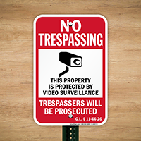 Rhode Island Trespassers Will Be Prosecuted Sign