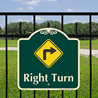 Right Turn Allowed Signature Sign