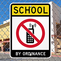 School No Cell Phone Sign