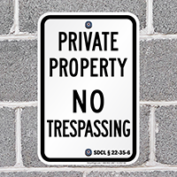 South Dakota No Trespassing Sign