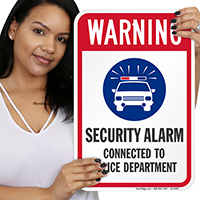 Security Alarm Warning Sign