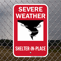 Severe Weather,With Graphic Emergency Shelter Sign