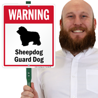 Warning Sheepdog Guard Dog LawnBoss™ Signs