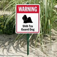 Warning Shih-Tzu Guard Dog LawnBoss™ Signs