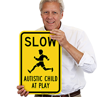 Autistic Child Area Sign