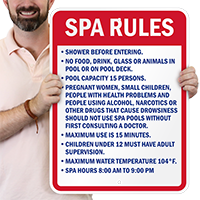 Spa Rules Signs