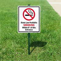State Law Prohibits Smoking Sign