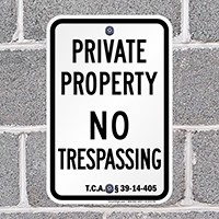 Tennessee No Trespassing Sign