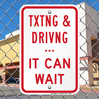 Texting Driving Rules Sign