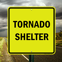 Tornado Shelter Emergency Sign