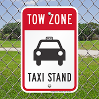 Tow Zone Taxi Stand Signs (With Graphic)