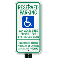 Tennessee Reserved Parking, Van Accessible Signs
