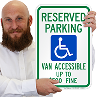 West Virginia Reserved Parking, Van Accessible Signs