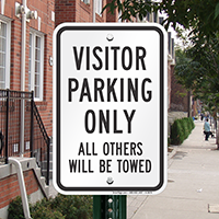 Visitor Parking Tow Away Signs
