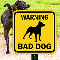 Bad Dog Warning Sign