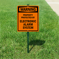 Protected Property, Electronic Alarm System Sign