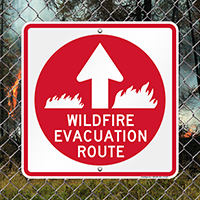 Wildfire Evacuation Route Arrow Sign