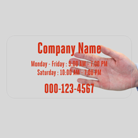 Customizable Company Name and Timing, Single-Sided Label