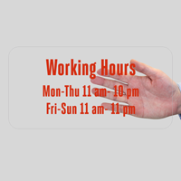 Customizable Working Hours, Single-Sided Label