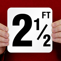 2.5 Feet Pool Depth Marker