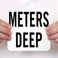 Meters Deep Pool Depth Marker