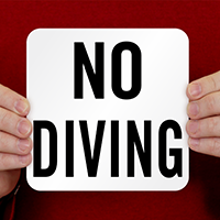 No Diving Pool Marker