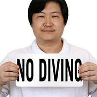 No Diving Pool Marker