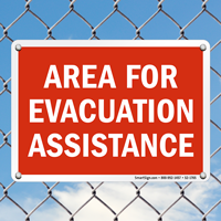 Evacuation Assistance Sign