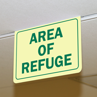 Refuge Ceiling Glow Sign