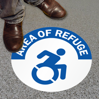 Area of Refuge Floor Sign