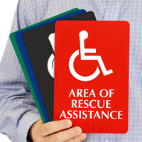 Emergency Shelter TactileTouch™ Braille Sign