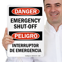  Emergency Shut-Off Sign