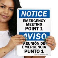 Emergency Meeting Point 1 Sign