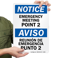 Emergency Meeting Point 2 Sign
