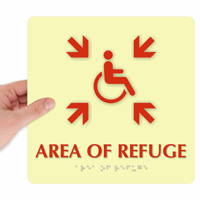 Glow-in-the-Dark TactileTouch™ Sign with Braille