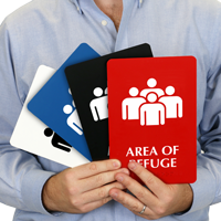 Area Of Refuge Assembly Point Symbol Sign