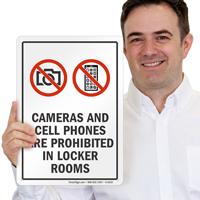 Cameras And Cell Phones Prohibited Sign