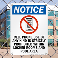 Cellphone Use Strictly Prohibited Sign