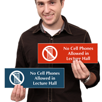 No Cell Phones In Lecture Hall Sign