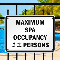 Pool Maximum Occupancy Sign for Colorado