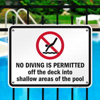 Connecticut No Diving Sign